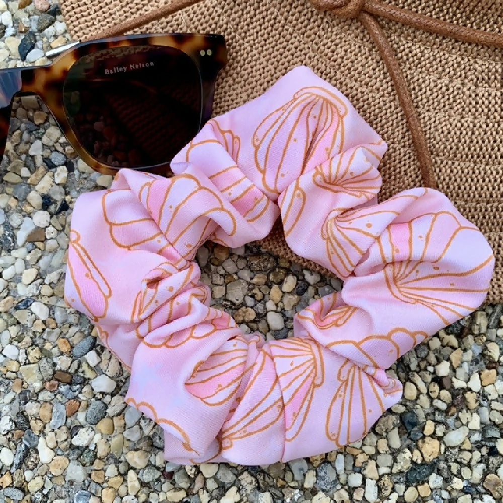 Pink Shells Swim Scrunchie