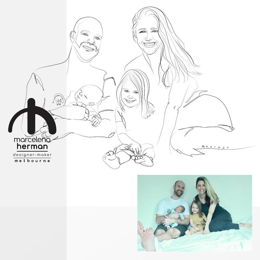 Custom Portrait | LINE DRAWING | Vector | People & Pets