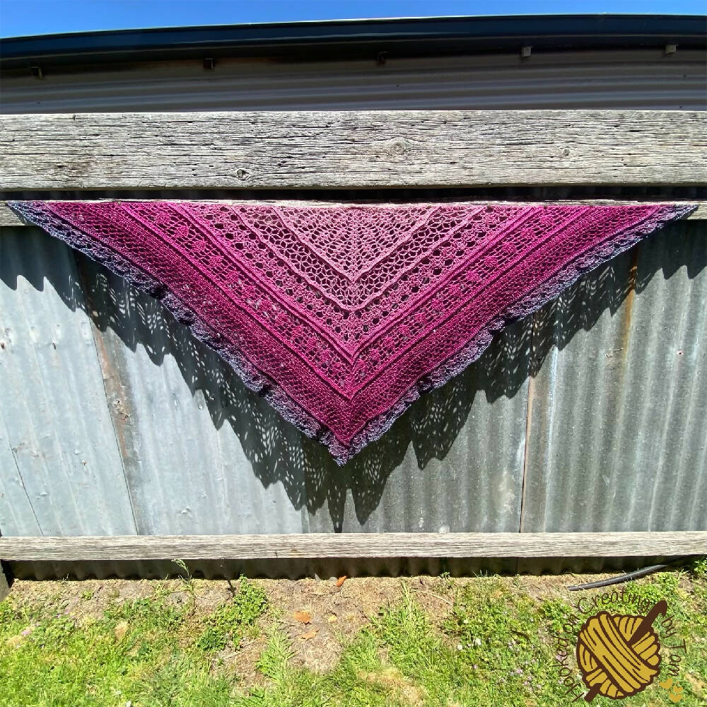 Handmade crochet shawl wrap scarf