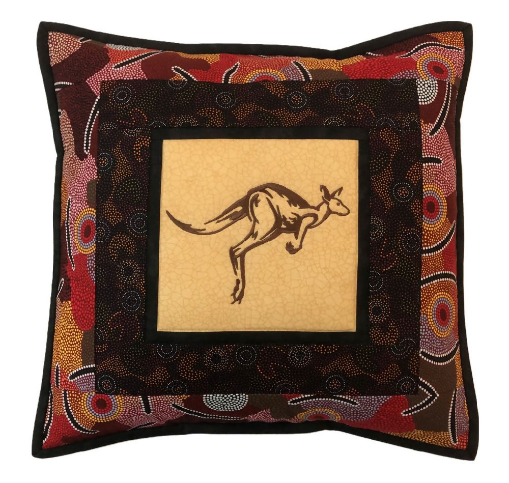 SALE cushion cover handmade Australian native & dogs