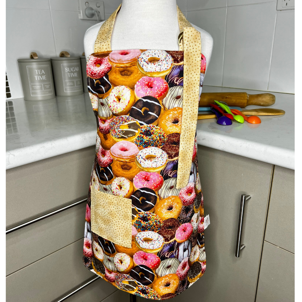 Apron .. Children's Reversible .. Donuts