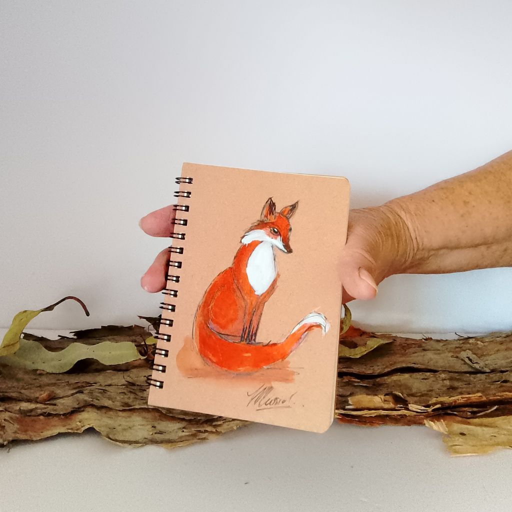 Handpainted Small Fox Notepad - Lined