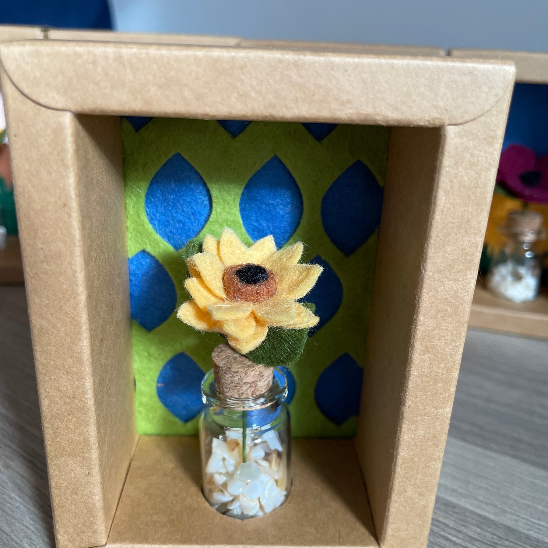 Minature flower in glass jar