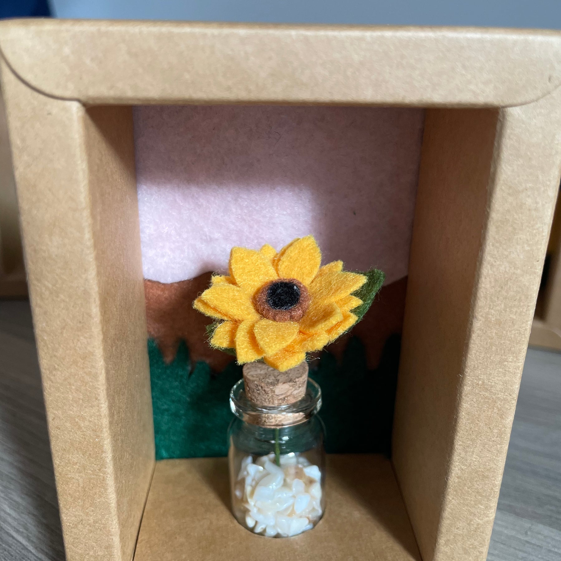 Minature flower in glass jar