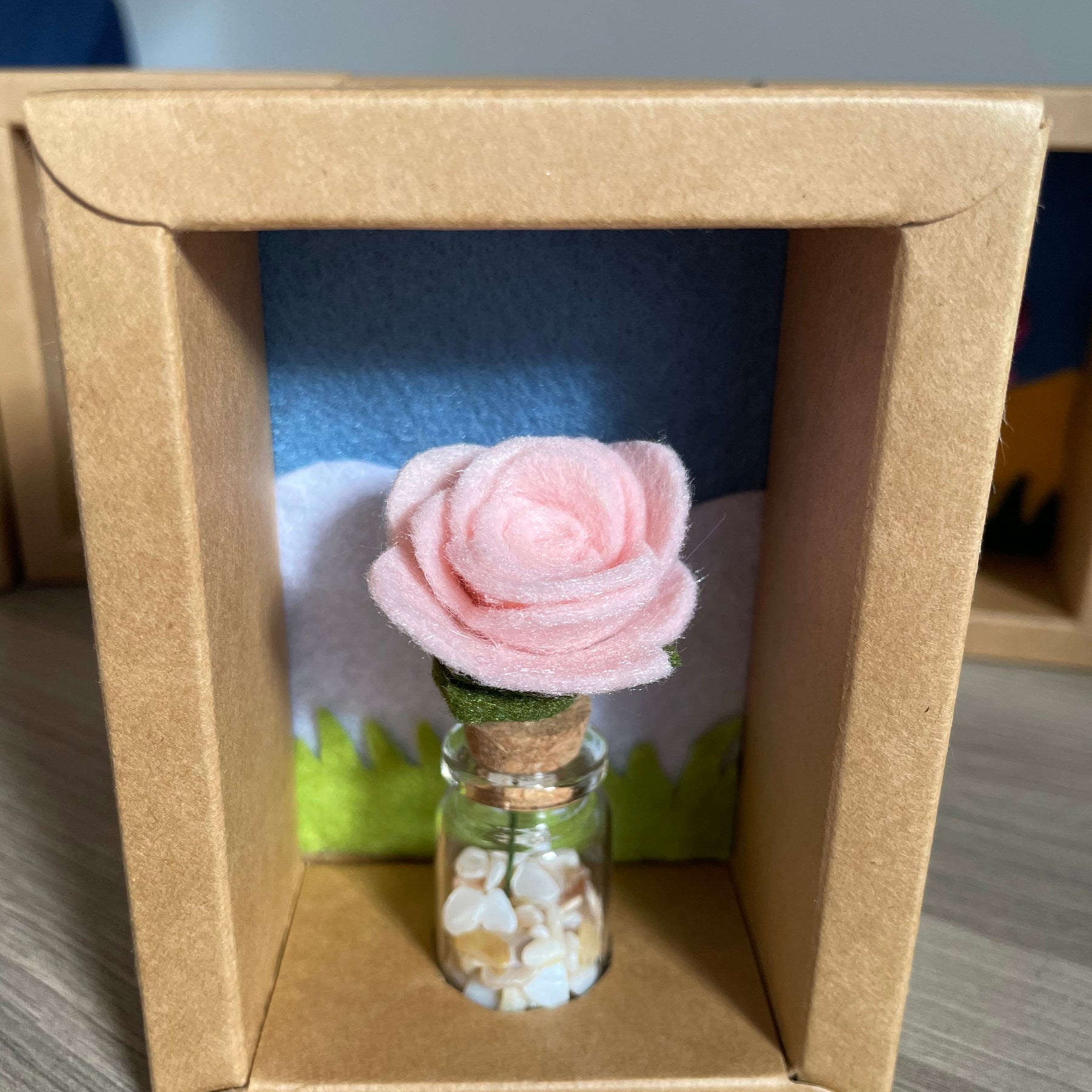 Minature flower in glass jar
