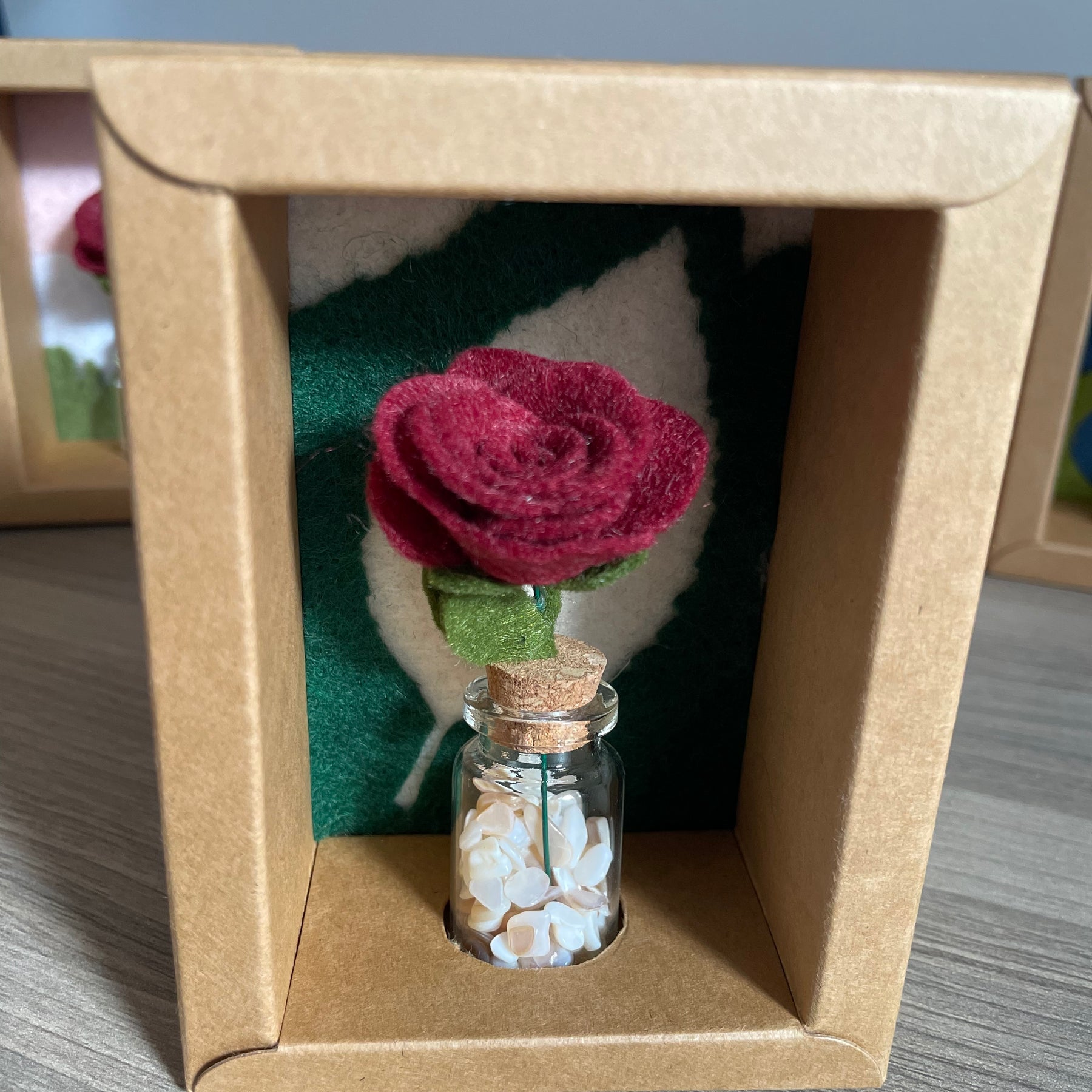 Minature flower in glass jar