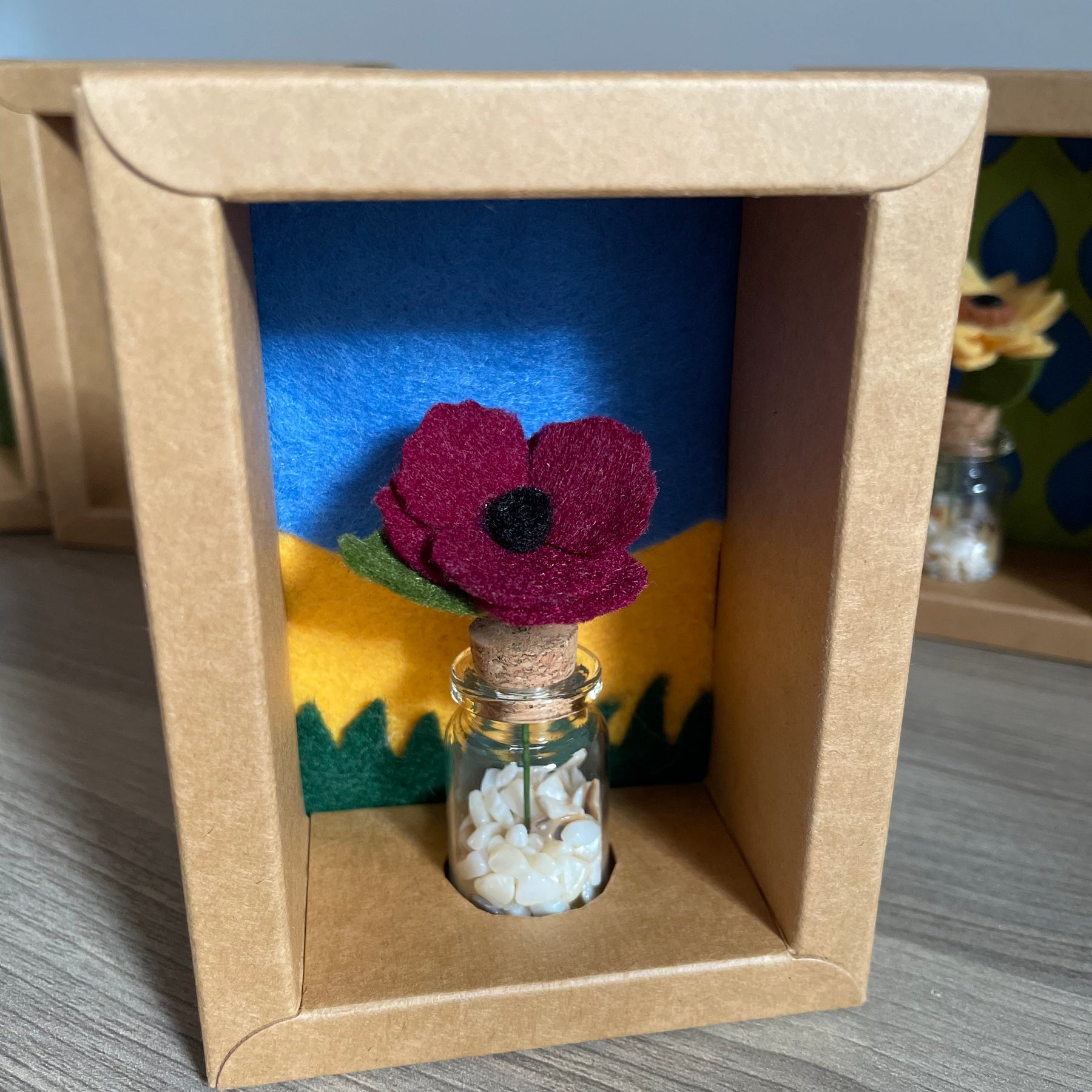 Minature flower in glass jar