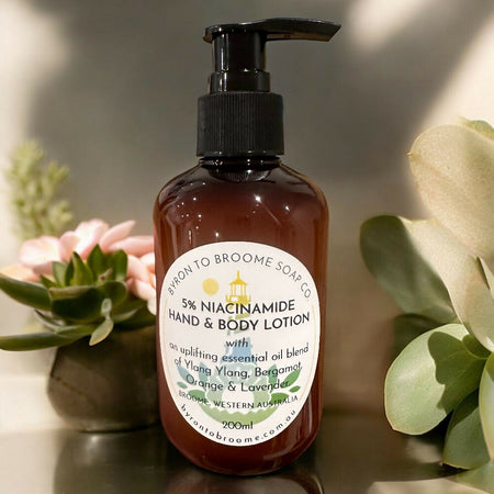 Hand & Body Lotion with 5% Niacinamide - Uplifting Essential Oil Blend