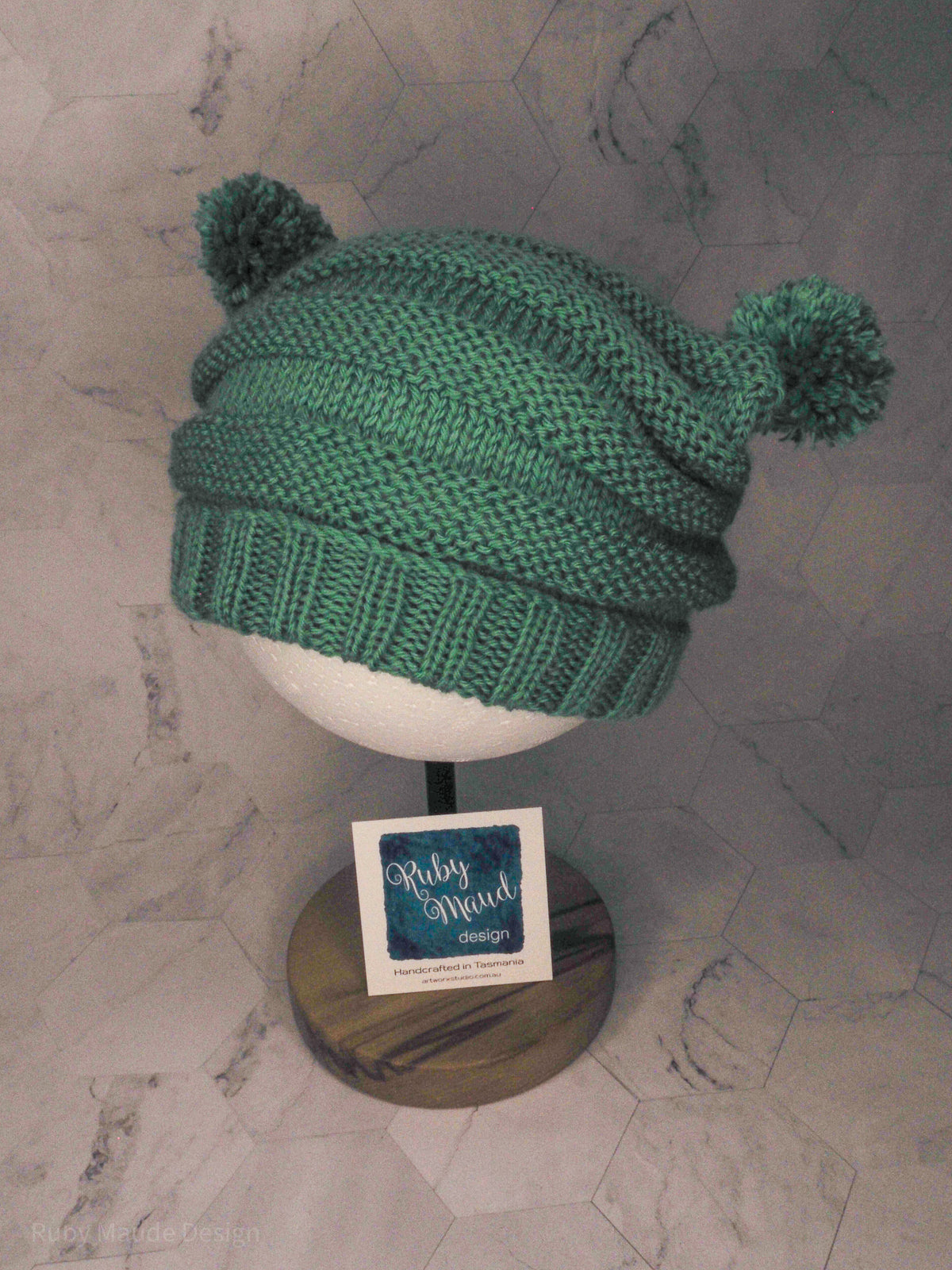 Baby Pom Pom Beanie - Mint