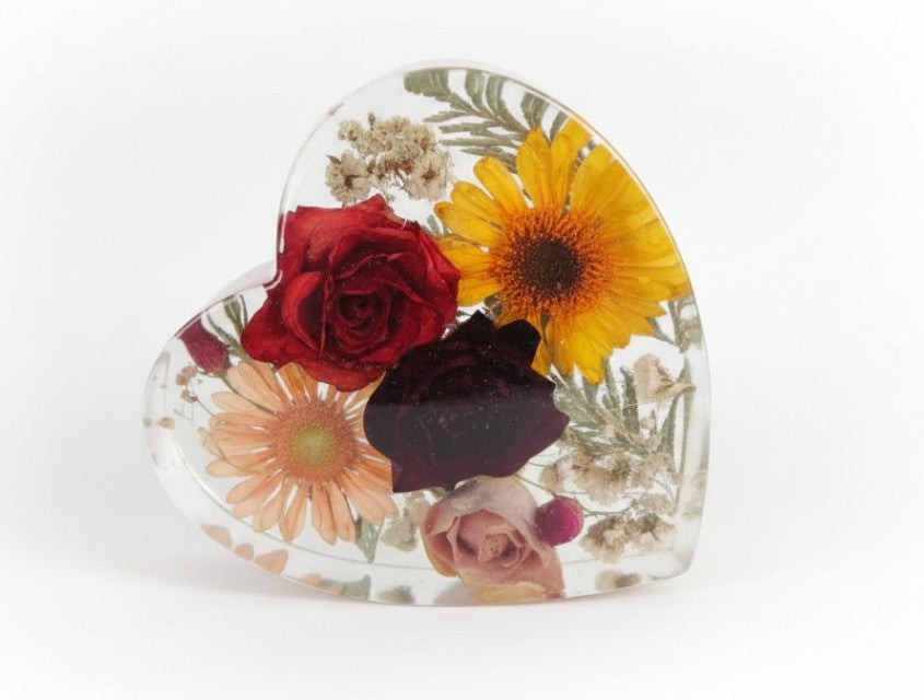 FOREVER BLOOMS -Side Heart - Mixed Flora