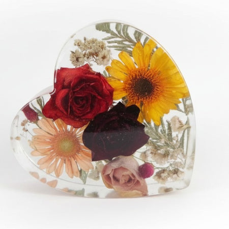 FOREVER BLOOMS -Side Heart - Mixed Flora