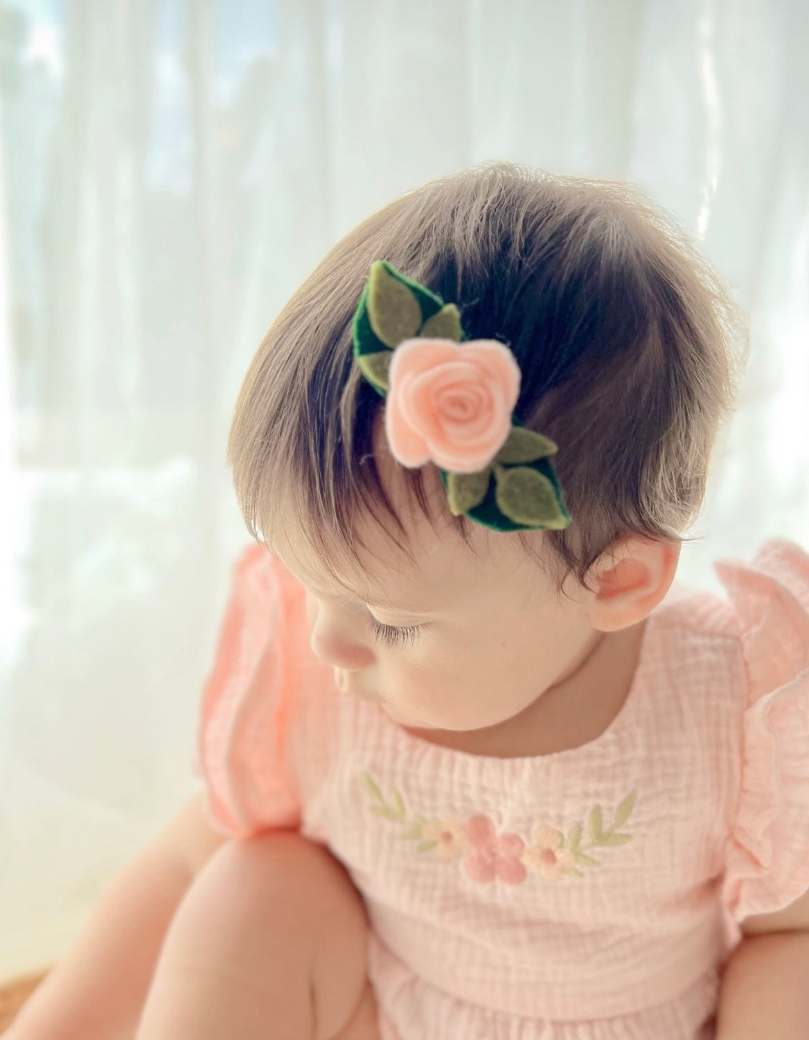 Set of 2 rose clip set