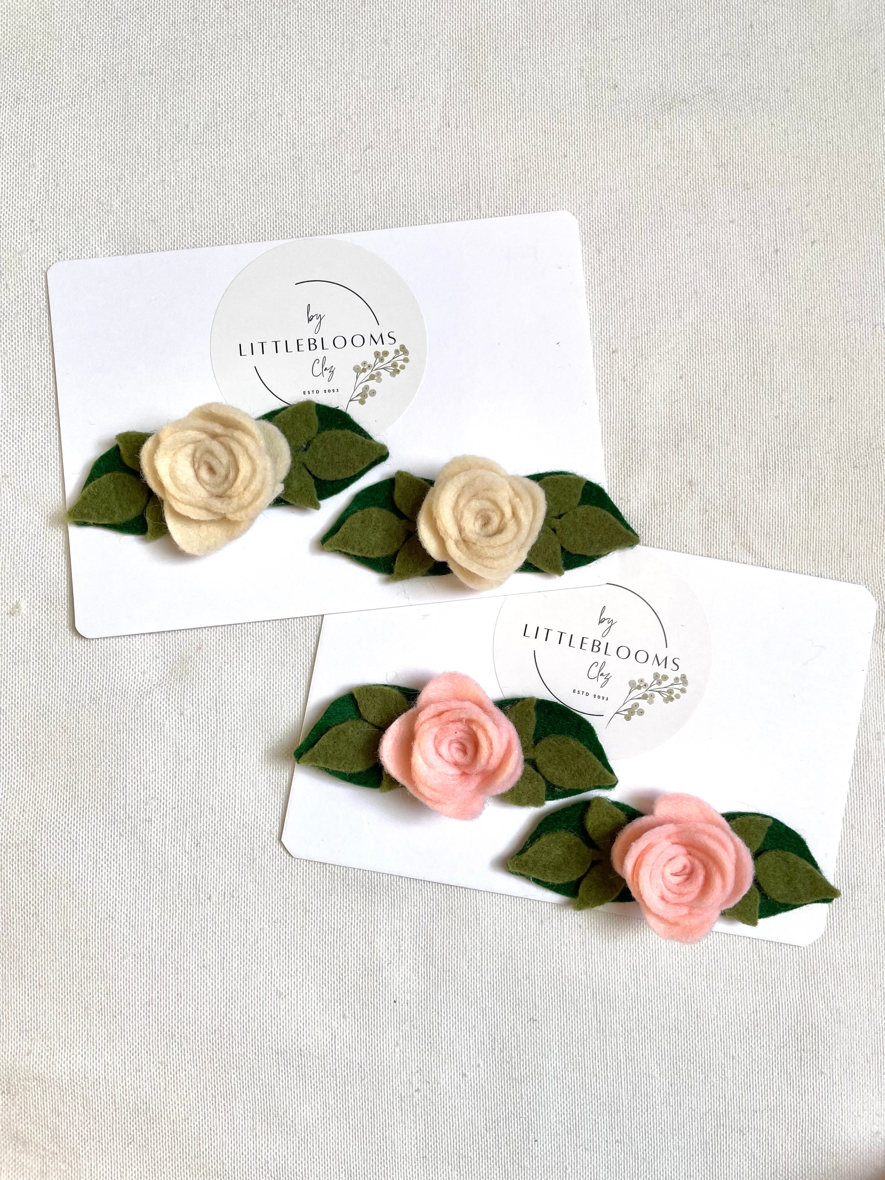 Set of 2 rose clip set