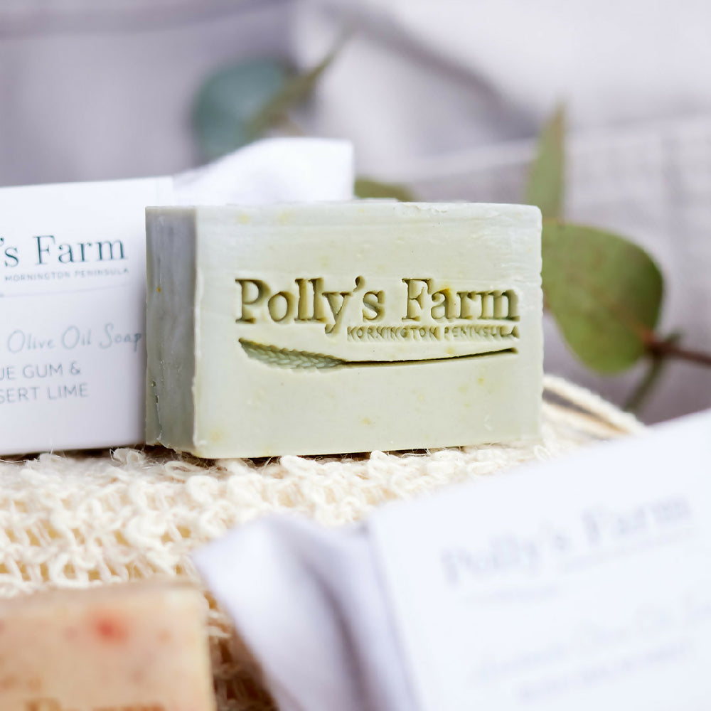 Pollys Farm_Blue Gum and Desert Lime Guest and Travel Soap_LSP-BGDL-G_1