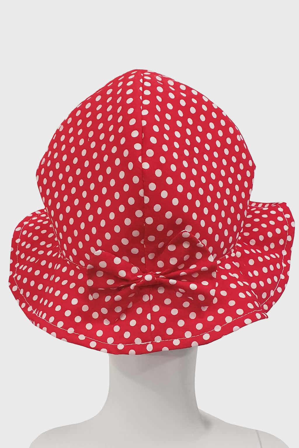 Red Polka Dot Baby Ruffle Romper & Matching Sun Hat Set – Handmade Girls Summer Outfit
