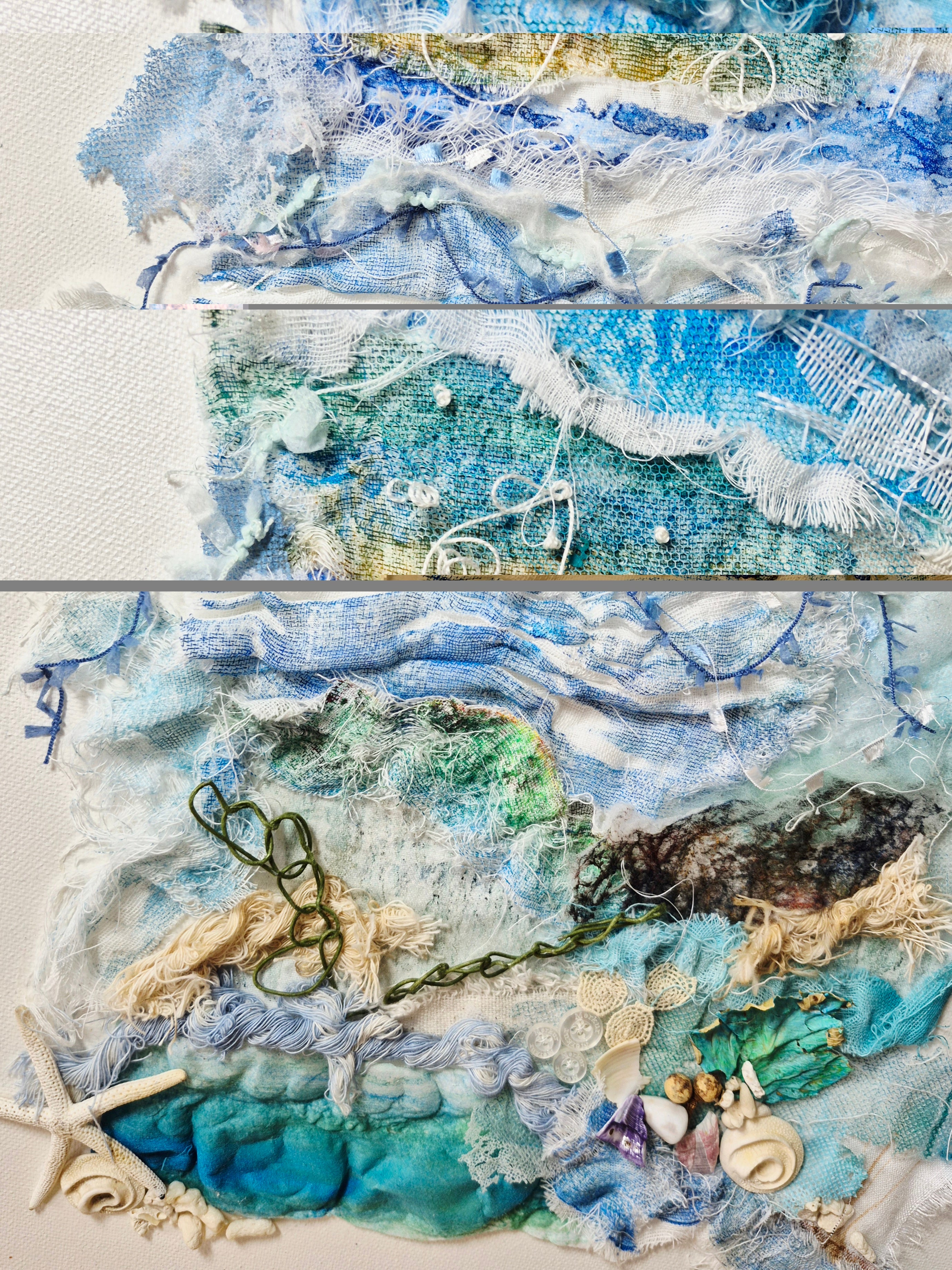 Stormy Seas Mixed Media Art Work