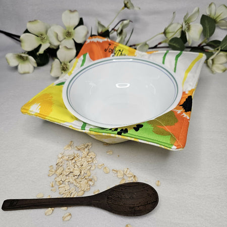 Hot/Cold Cozy Bowl Holder - Sunny Flowers