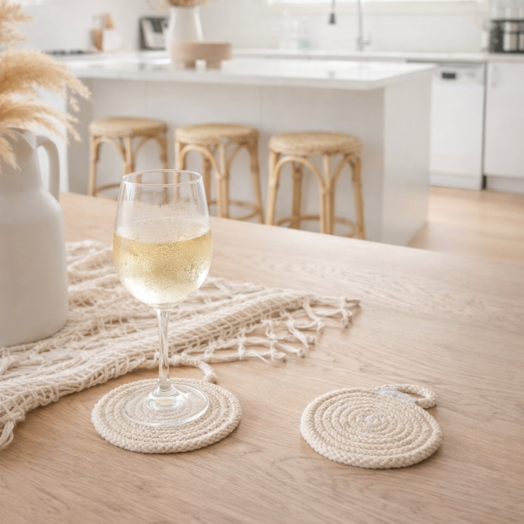Rope Drink Coasters - Set of 4, 6, 8