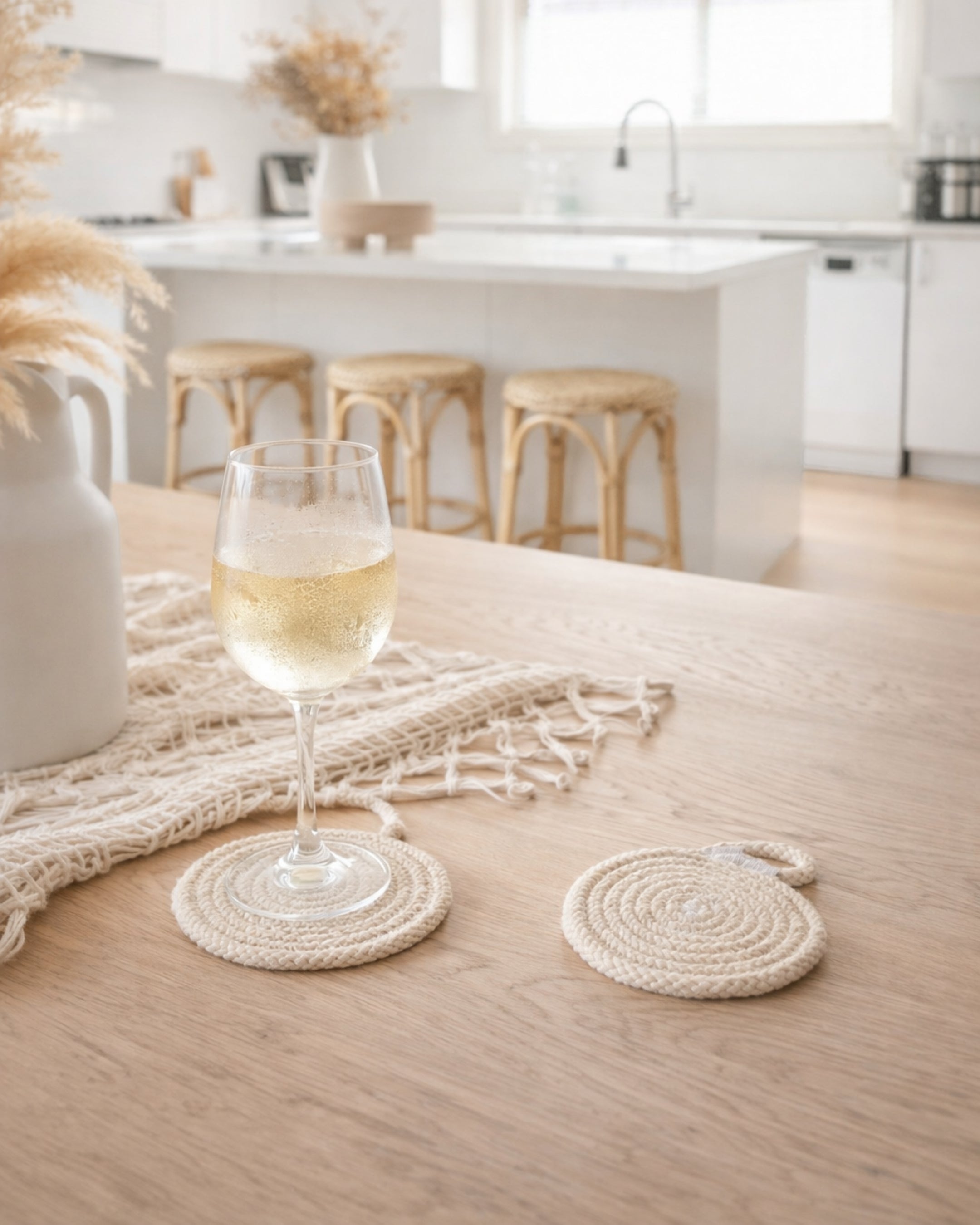 Rope Drink Coasters - Set of 4, 6, 8