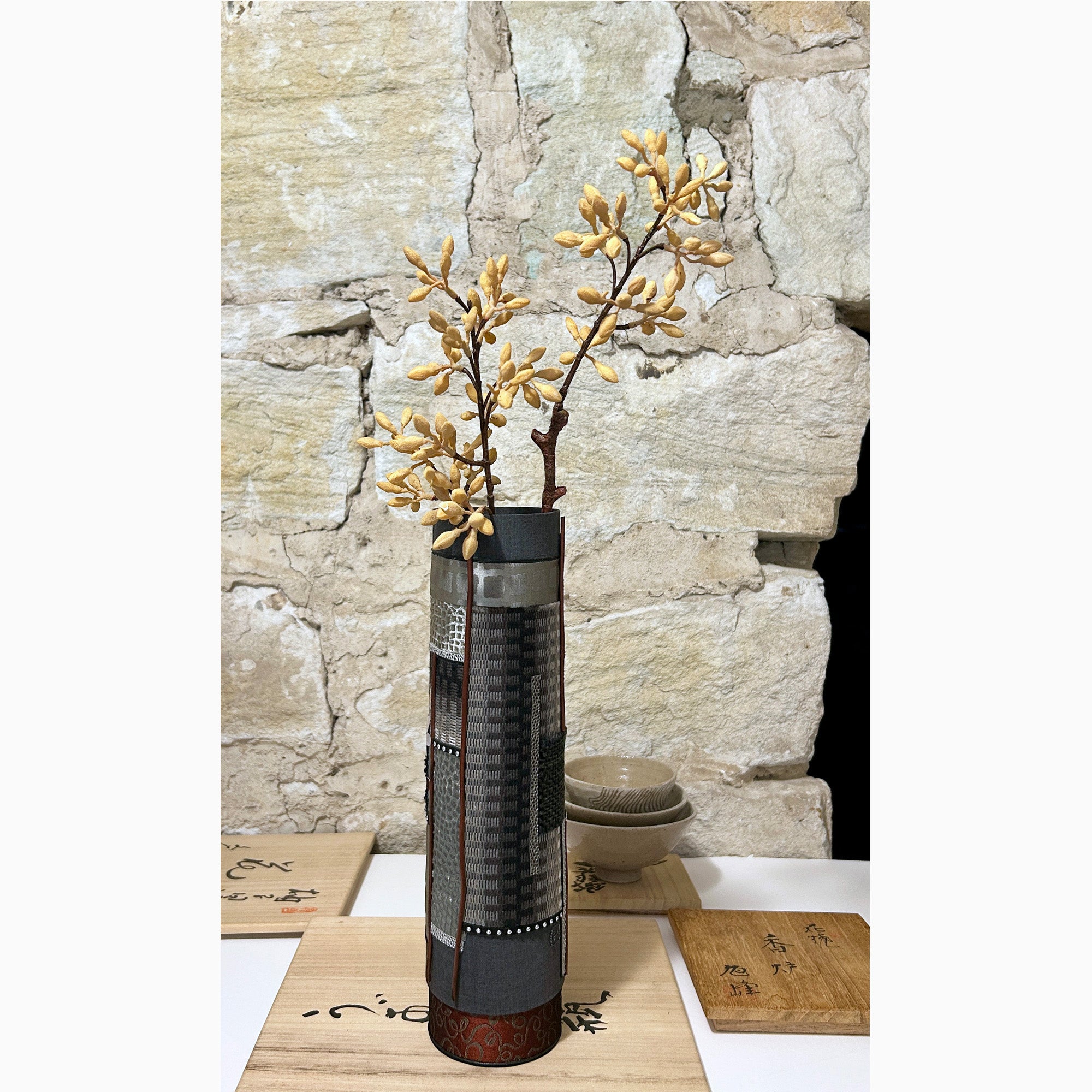 Magnolia & Wattle Textile Vase
