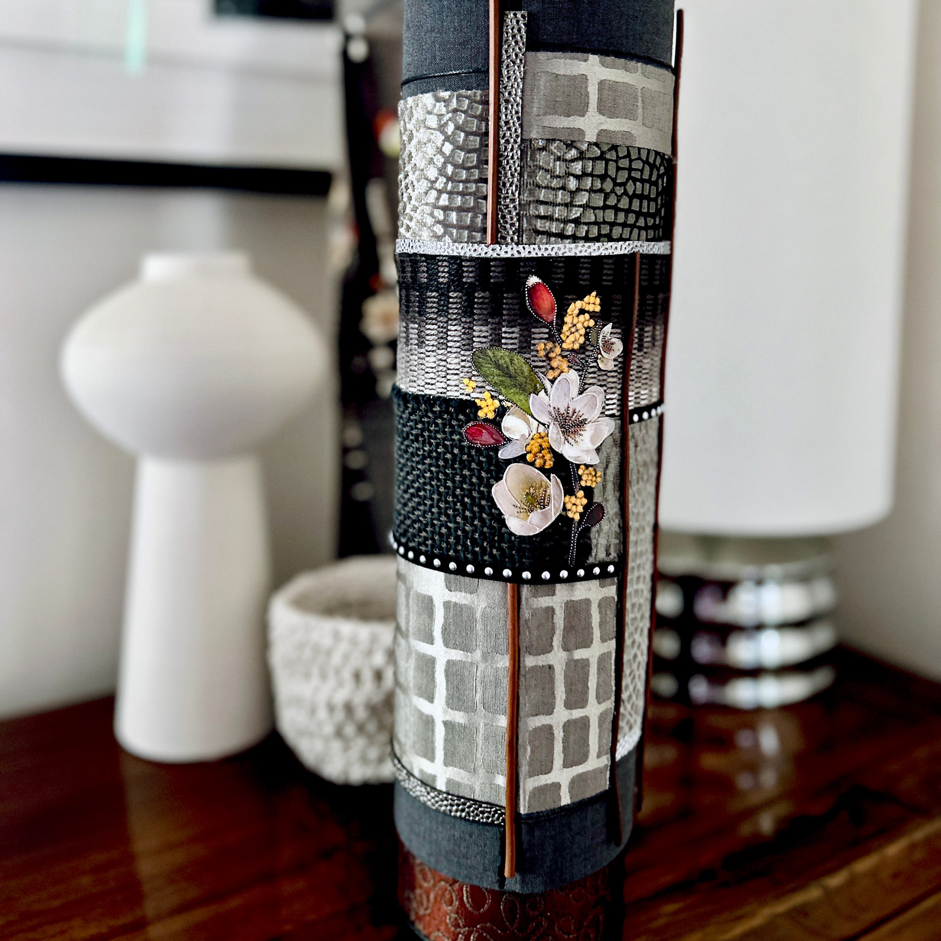Magnolia & Wattle Textile Vase