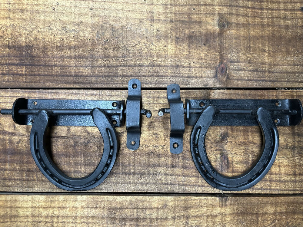Horse shoe door latch pair 2