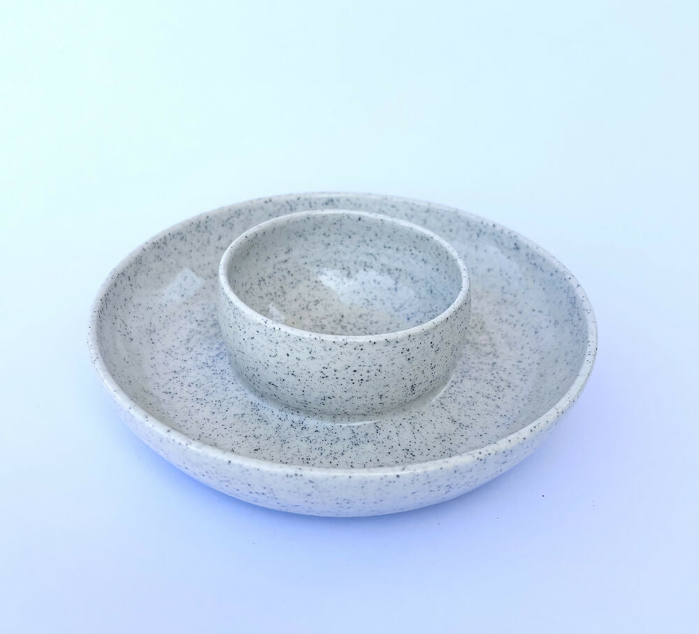 Chip and dip bowl clear