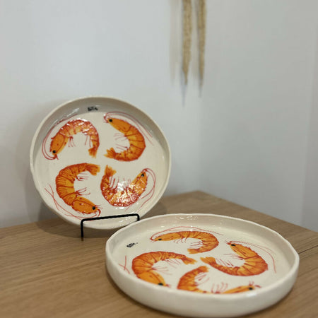 PREORDER - Hand Painted Christmas Prawn Bowl
