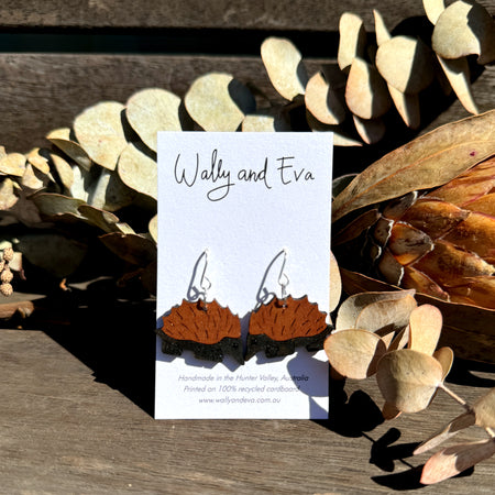 Australian Echidna Hand Painted Earrings