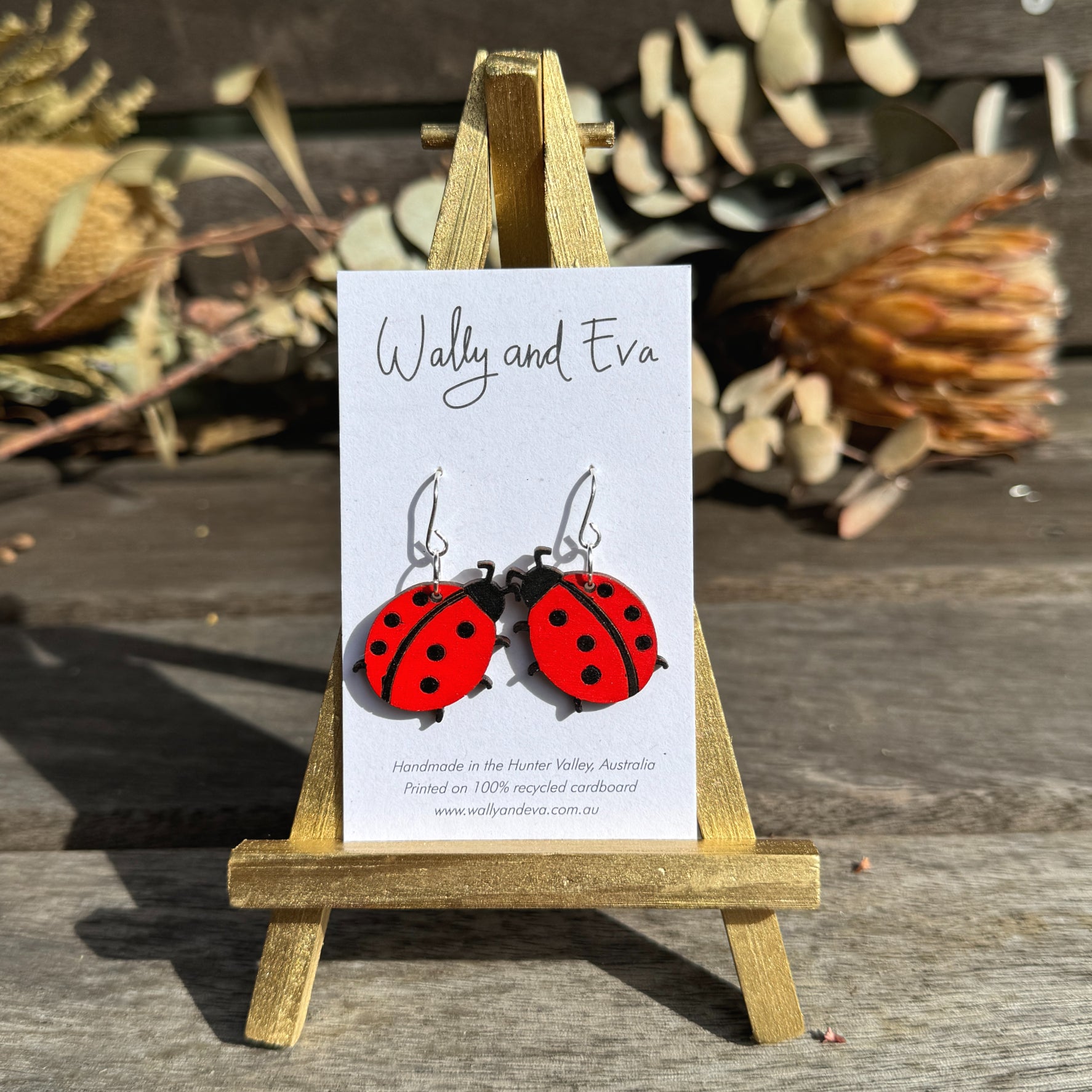 Ladybird Hand Painted Earrings