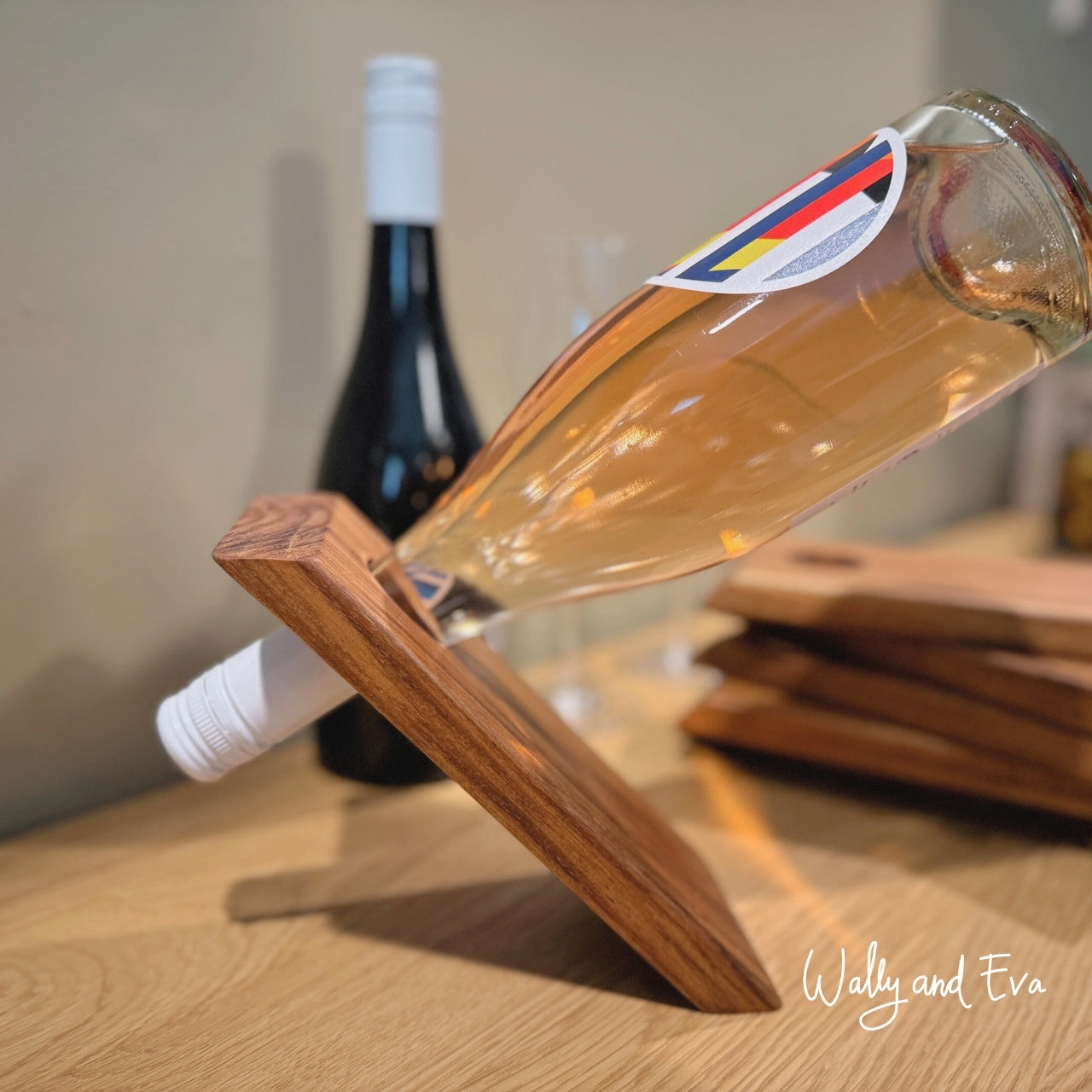 Floating Tasmanian Blackwood Wine Stand