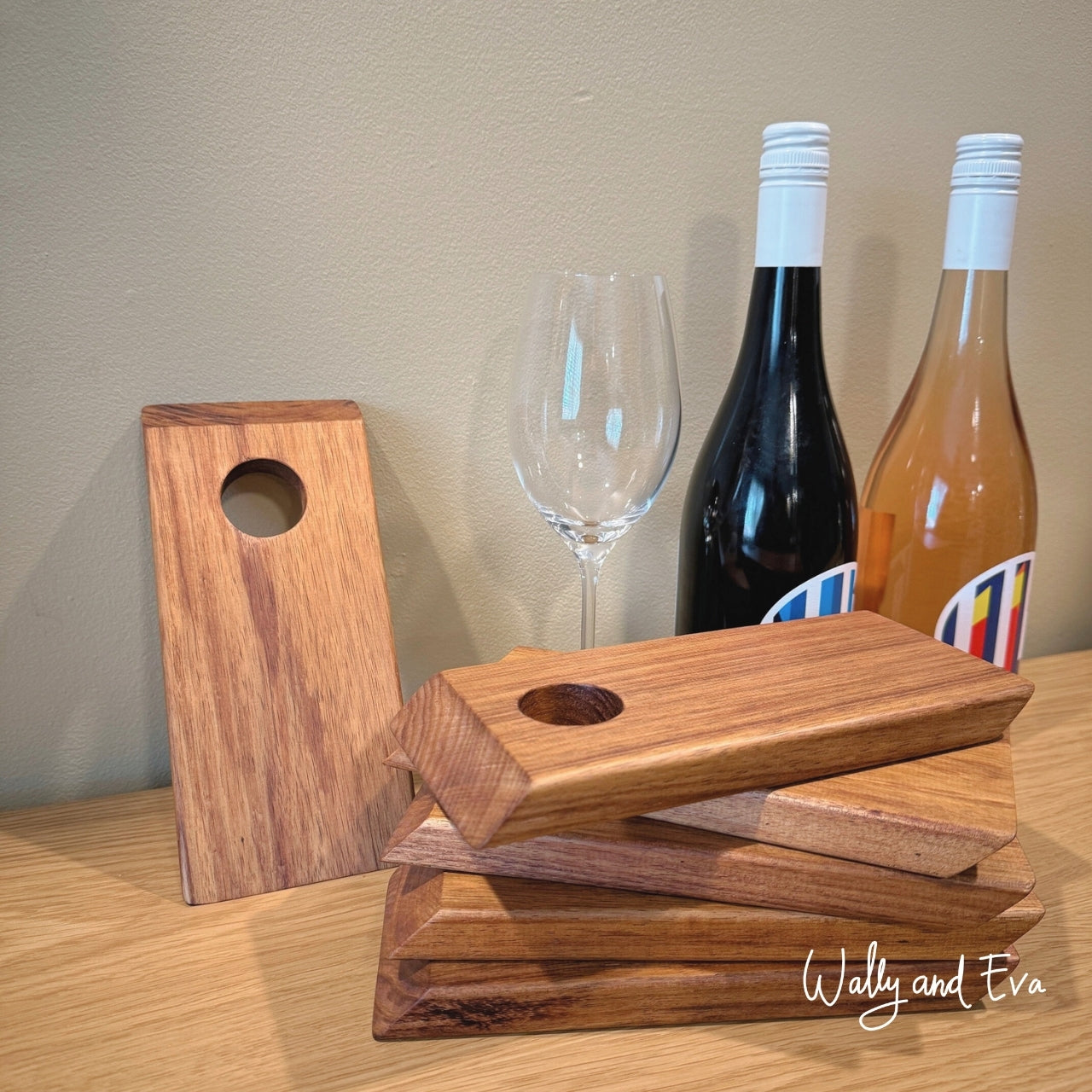 Floating Tasmanian Blackwood Wine Stand