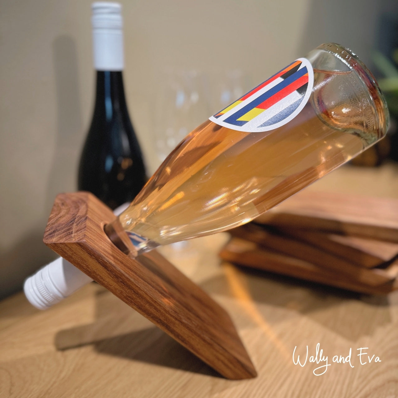 Floating Tasmanian Blackwood Wine Stand