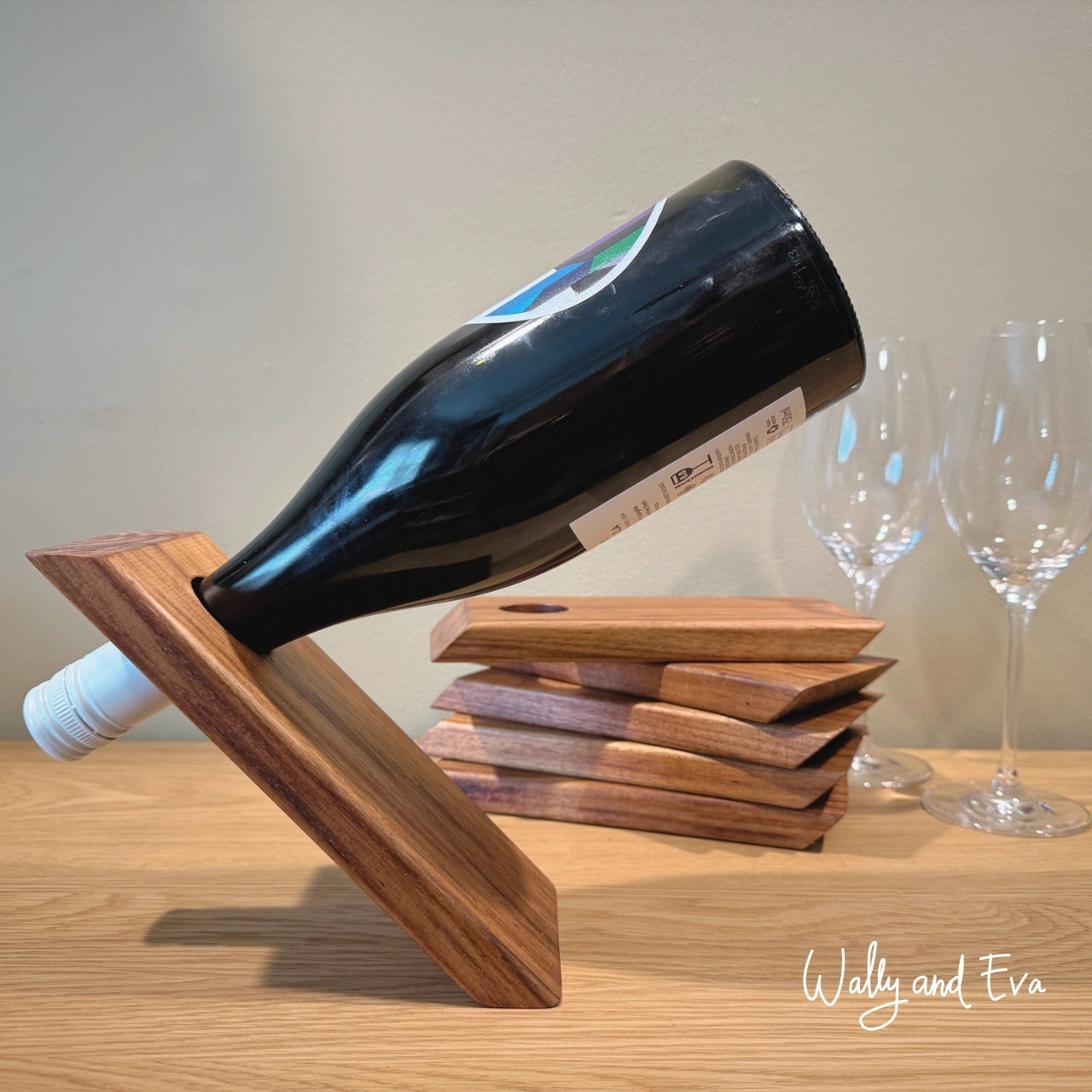 Floating Tasmanian Blackwood Wine Stand