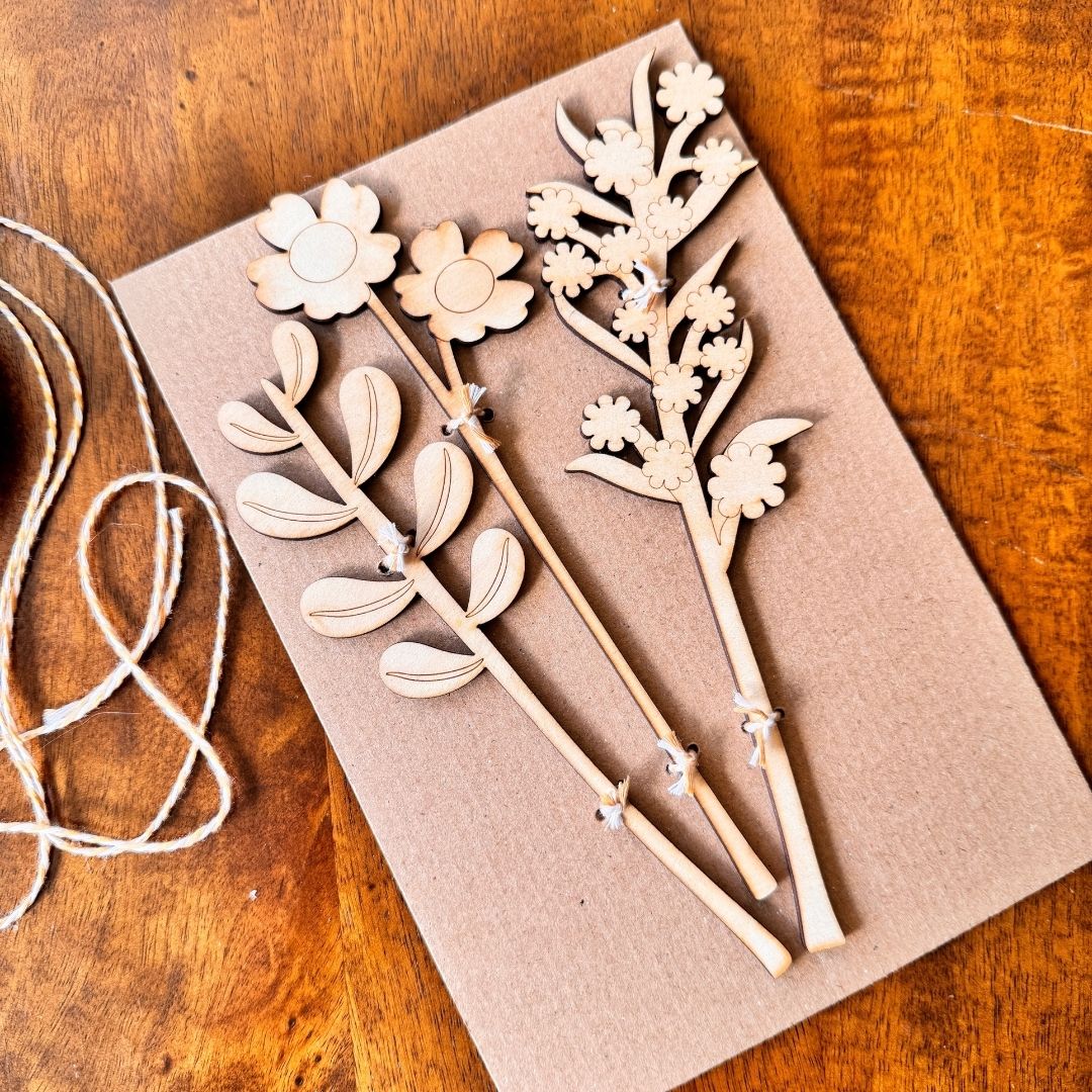 Paint Your Own Everlasting Wooden Stems Kit