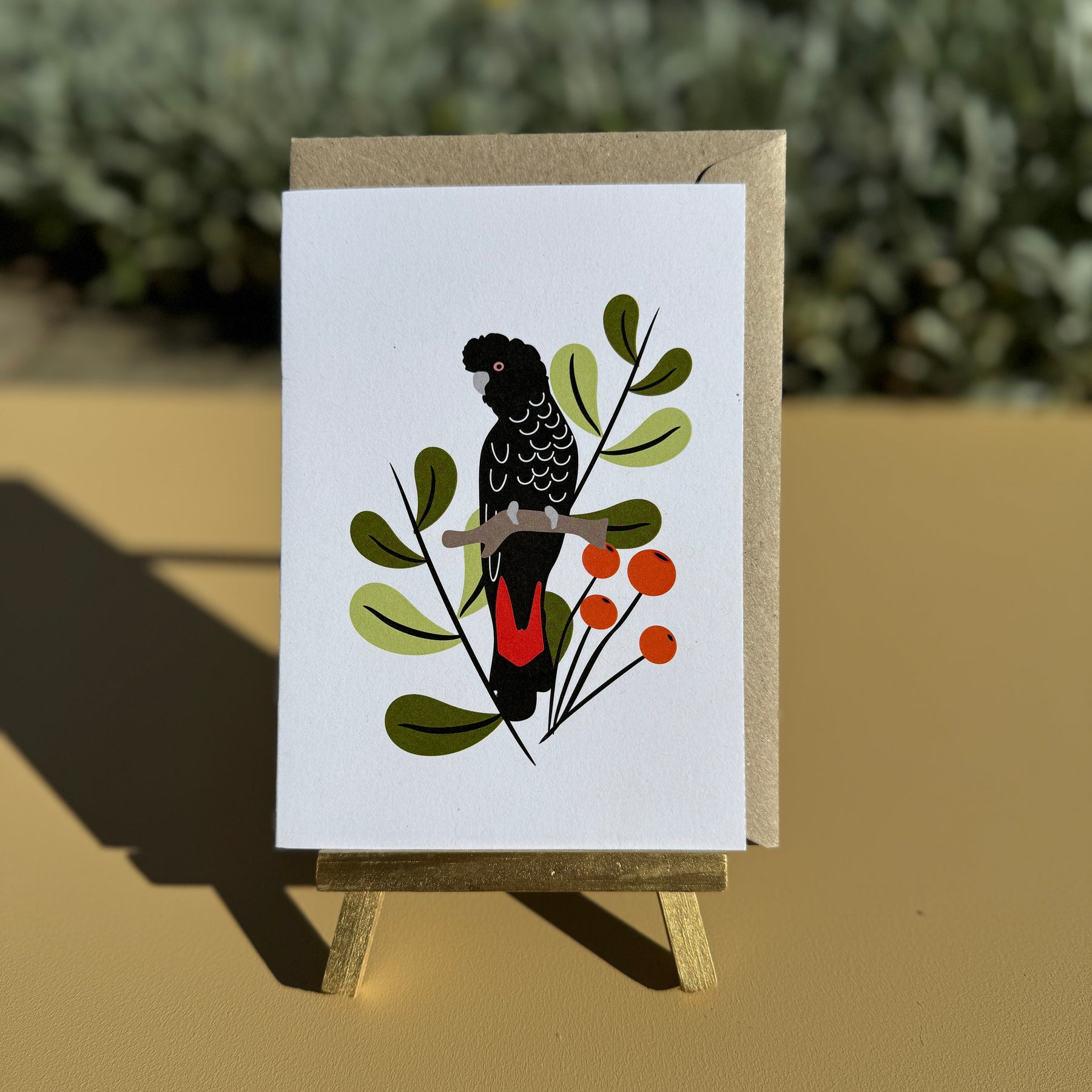 Greeting Cards Wattle, Gumnut Blossom, Black cockatoo & Citrus 4 pack