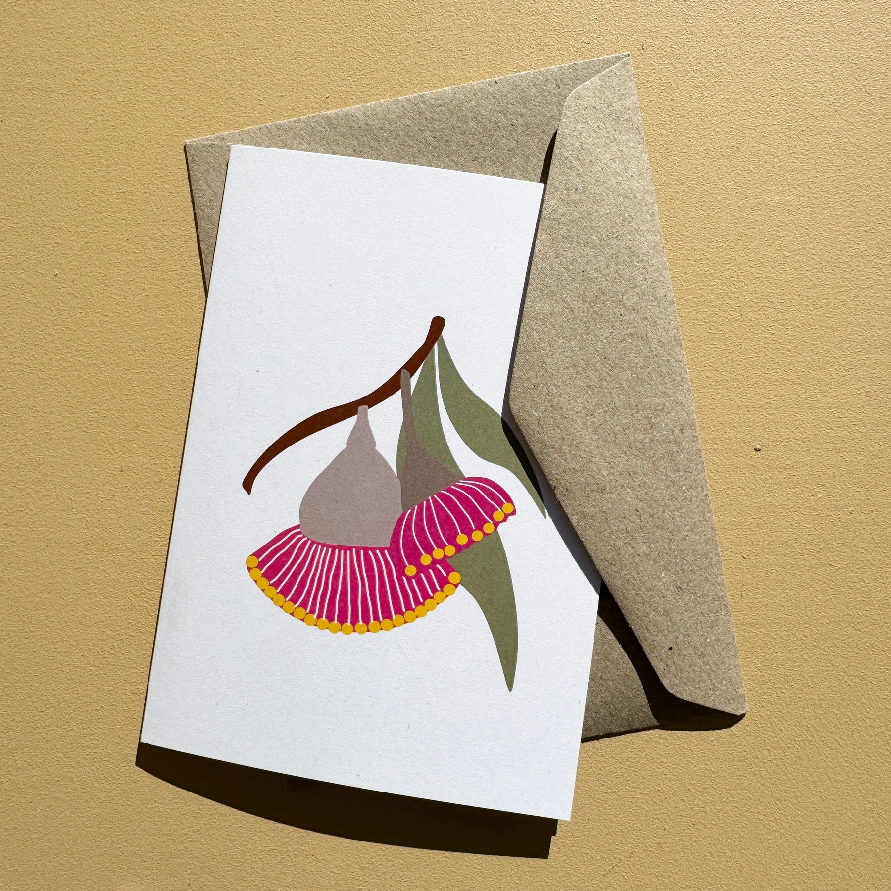 Greeting Cards Australian Gumnut Blossom 4 pack