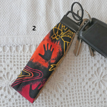 Australiana wristlet key fobs, key rings.