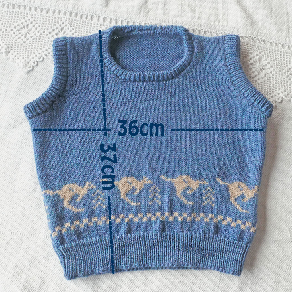 Dusty blue beanie: Fairisle. Handmade. Free shipping