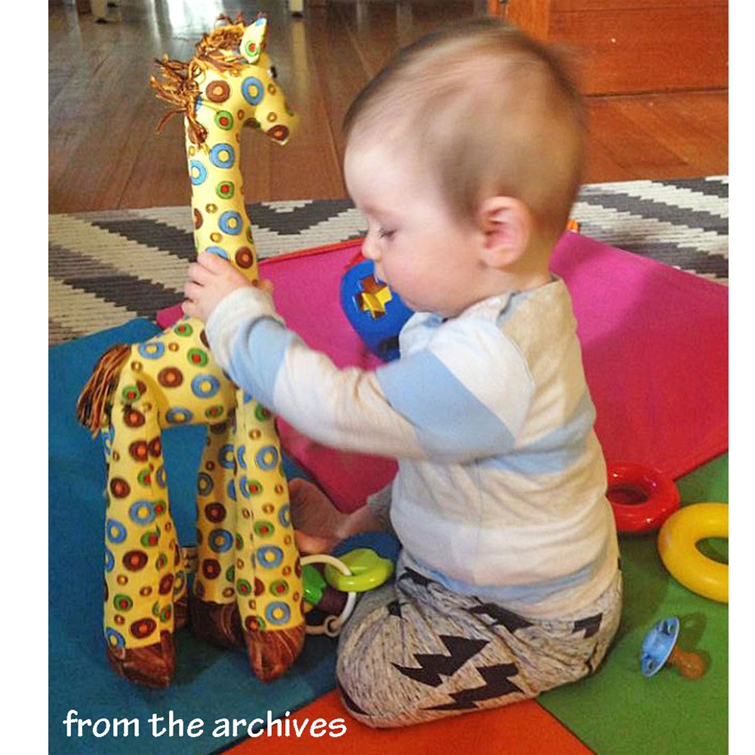 Handmade. Friendly soft toy giraffes: child safe baby gifts