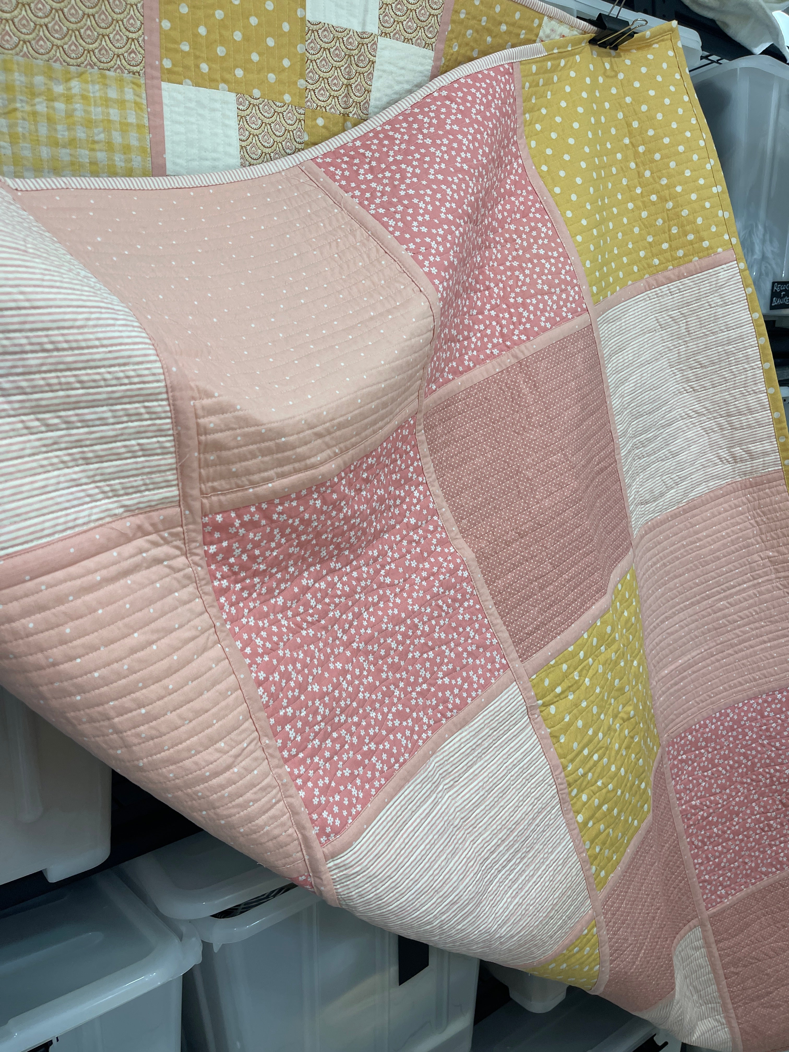 Blossom Patchwork Quilt: Reversible Pastel Design