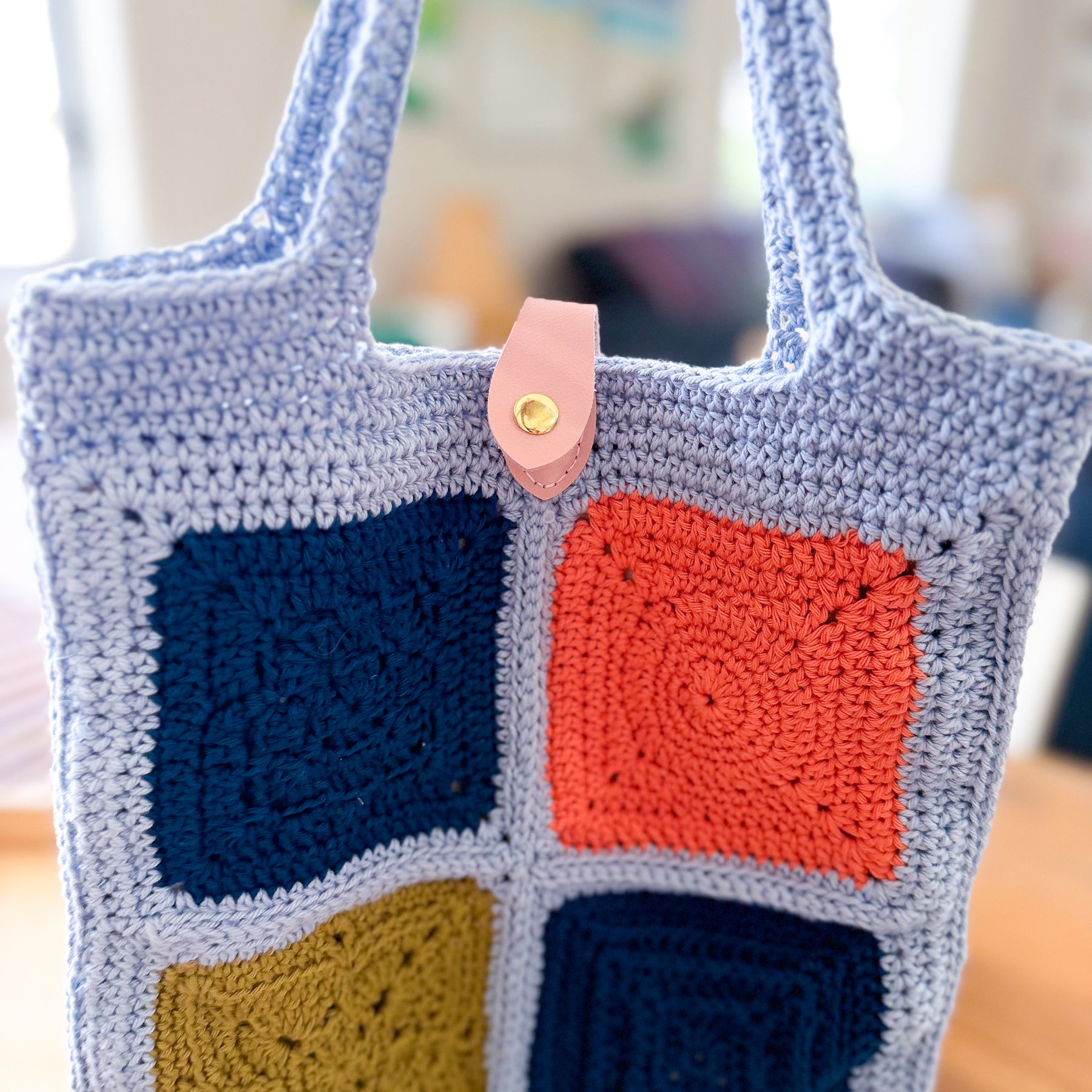 #105 Four Blocks Tote Bag Fully Lined