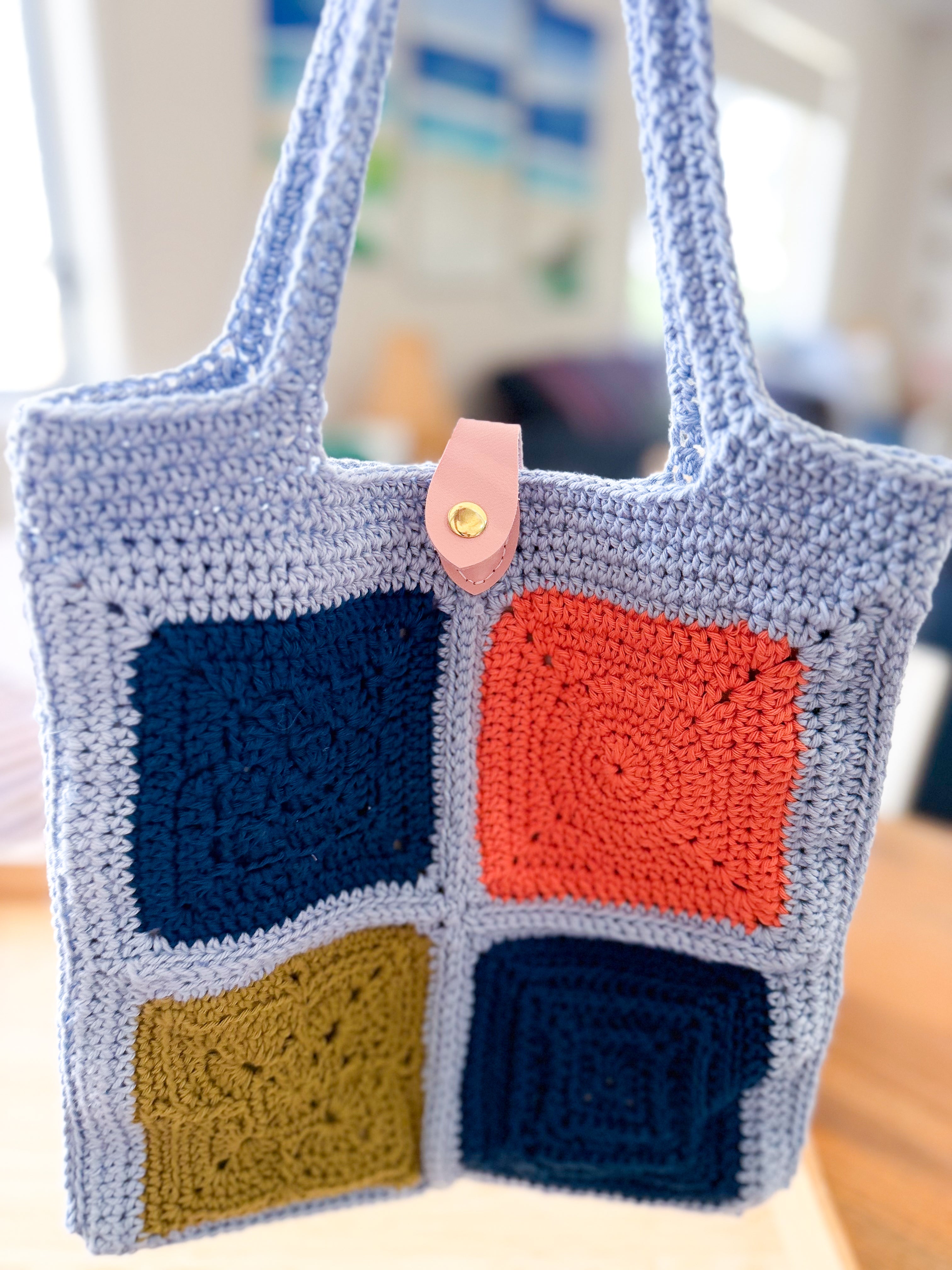 #105 Four Blocks Tote Bag Fully Lined