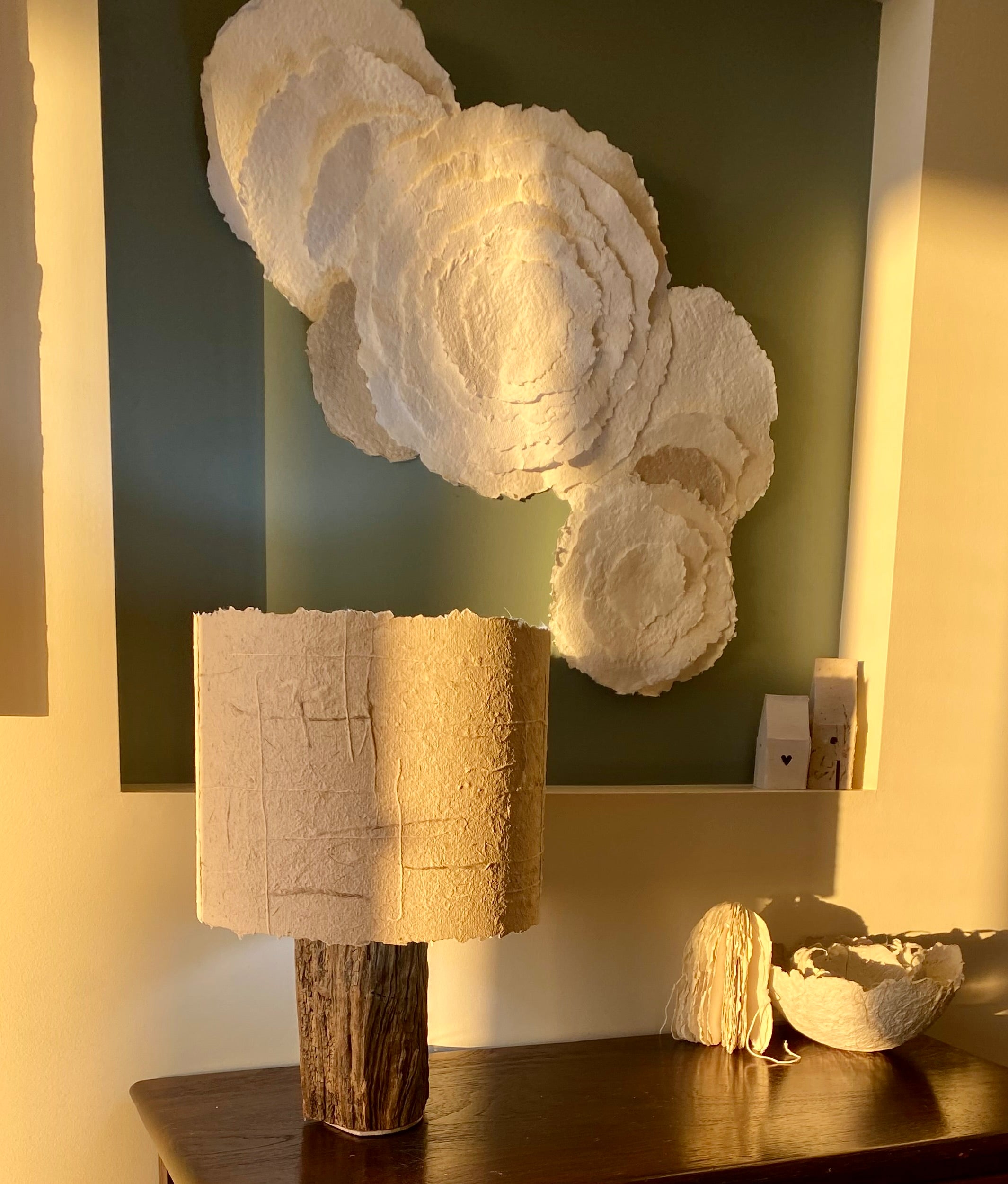 Lampshade creating magical lighting - Naturally Neutral - 30cm Lampshade