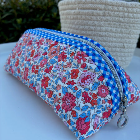 Quilted Trixie Zip Pouch – Liberty Theresa C (Liberty of London)