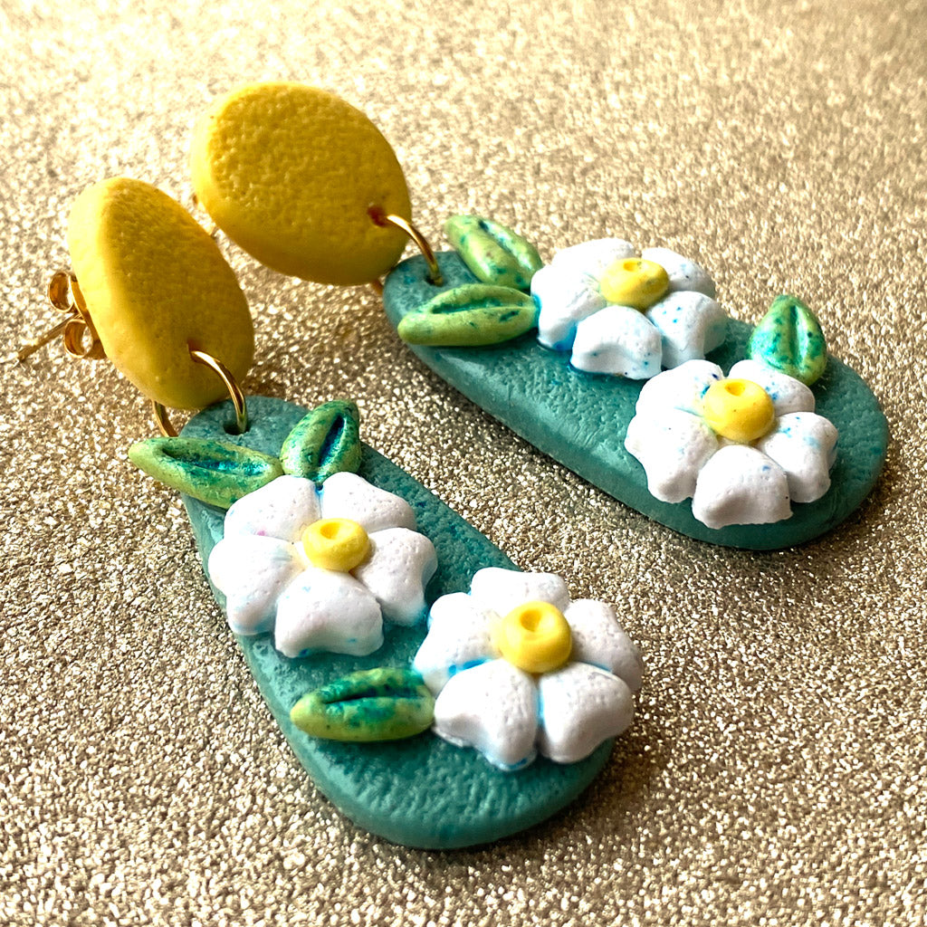Floral Polymer clay earrings