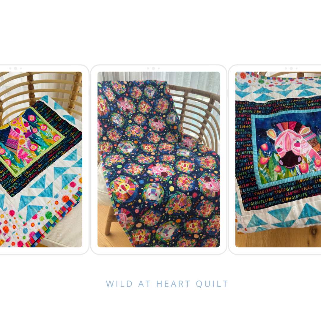 Sustainable Wild at Heart Quilted Blanket, Junior Bed size, Keepsake Gift