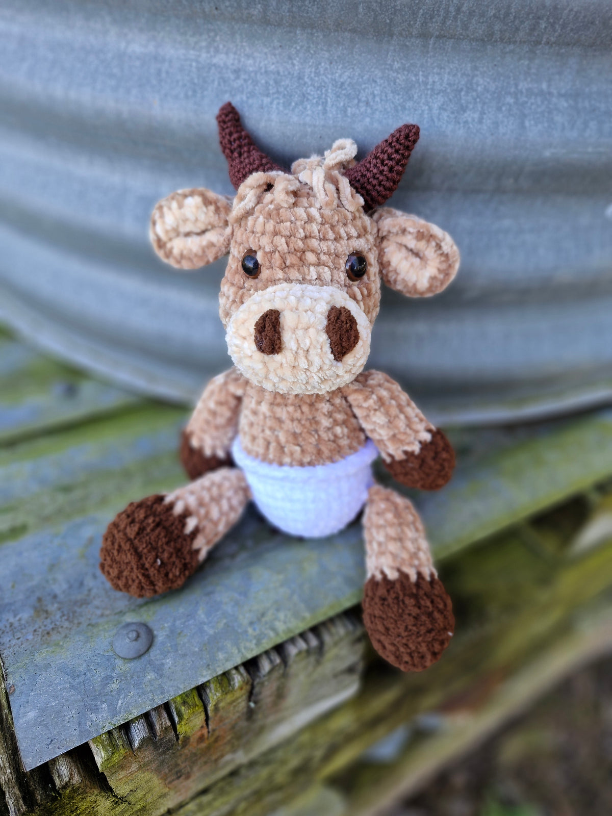 Adorable BABY HIGHLAND COW / BULL Crochet Animal