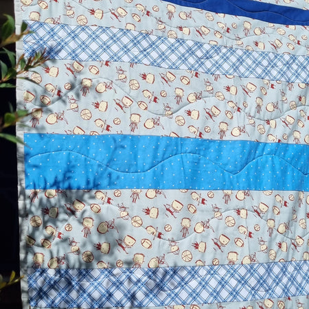 Sporty Boy Bespoke blue quilt