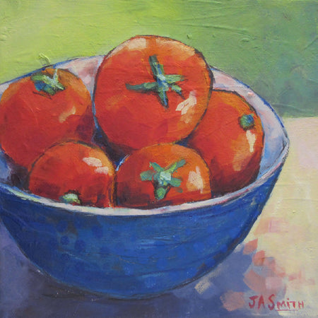 Small Still Life Painting - Red Tomatoes - Free Shipping